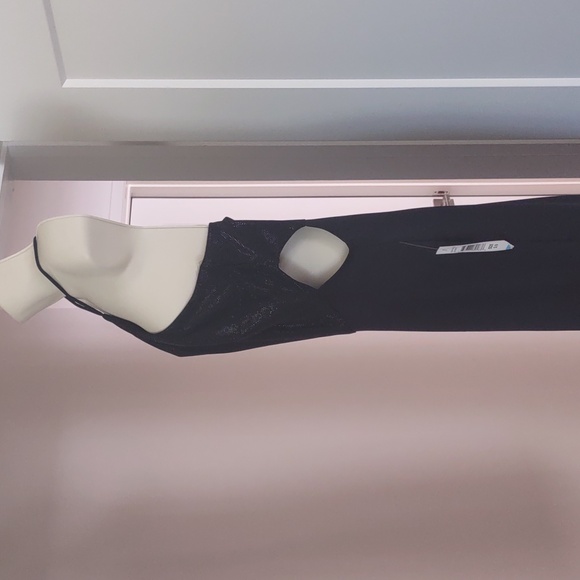 Jump Apparel Black Halter Cutout Midi Dress - Size 5/6 - Picture 7 of 11